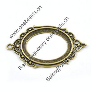 Zinc Alloy Cabochon Settings. Fashion Jewelry Findings. Lead-free. 38x66mm. Sold by Bag