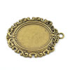 Zinc Alloy Cabochon Settings. Fashion Jewelry Findings. Lead-free. 51x68mm. inner dia:30x38mm Sold by PC