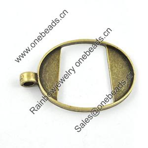 Zinc Alloy Cabochon Settings. Fashion Jewelry Findings. Lead-free. 34x52mm. Sold by Bag