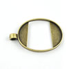 Zinc Alloy Cabochon Settings. Fashion Jewelry Findings. Lead-free. 34x52mm. Sold by Bag