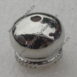 Bead caps, Fashion CCB plastic Jewelry findings, Platina plated, 15x12mm, Sold by Bag 