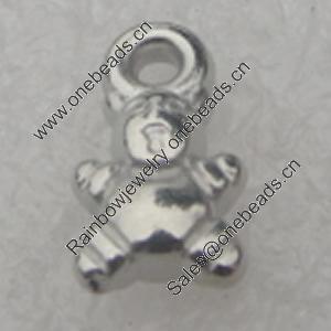 Pendant/Charm. Fashion CCB plastic Jewelry findings. 11x6mm. Sold by Bag