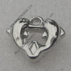 Pendant/Charm. Fashion CCB plastic Jewelry findings. Animal 15x16mm. Sold by Bag