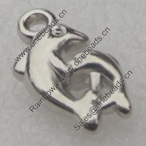 Pendant/Charm. Fashion CCB plastic Jewelry findings. Animal 12x19mm. Sold by Bag