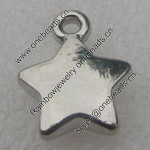 Pendant/Charm. Fashion CCB plastic Jewelry findings. Star 12x12mm. Sold by Bag