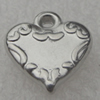 Pendant/Charm. Fashion CCB plastic Jewelry findings. Heart 12x13mm. Sold by Bag