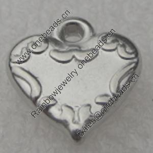 Pendant/Charm. Fashion CCB plastic Jewelry findings. Heart 12x13mm. Sold by Bag