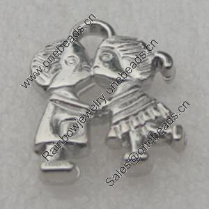 Pendant/Charm. Fashion CCB plastic Jewelry findings. 22x15mm. Sold by Bag