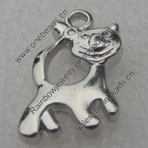 Pendant/Charm. Fashion CCB plastic Jewelry findings. Animal 22x13mm. Sold by Bag