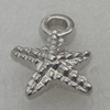 Pendant/Charm. Fashion CCB Plastic jewelry findings. Star 15x17mm. Sold by Bag