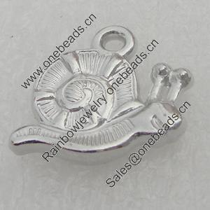 Pendant/Charm. Fashion CCB Plastic jewelry findings. Animal 15x18mm. Sold by Bag