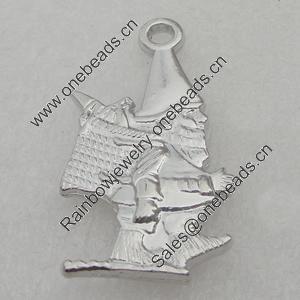 Pendant/Charm. Fashion CCB Plastic jewelry findings. 37x22mm. Sold by Bag