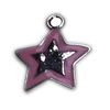 Zinc Alloy Enamel Pendant. Fashion Jewelry findings. Lead-free. Star About 20mm Sold by PC 