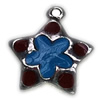 Zinc Alloy Enamel Pendant. Fashion Jewelry findings. Lead-free. Star About 20mm Sold by PC 