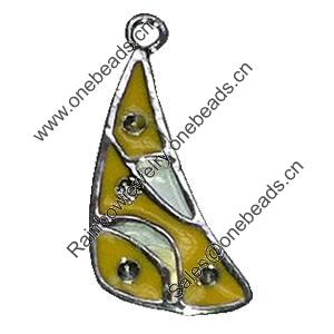 Zinc Alloy Enamel Pendant. Fashion Jewelry findings. Lead-free. About 20mm Sold by PC 