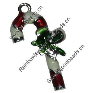 Zinc Alloy Christmas Enamel Charm/Pendant. Fashion Jewelry findings. Lead-free. About 30mm Sold by PC