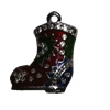 Zinc Alloy Christmas Enamel Charm/Pendant. Fashion Jewelry findings. Lead-free. Chrestmas stocking About 30mm Sold by PC