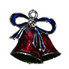 Zinc Alloy Christmas Enamel Charm/Pendant. Fashion Jewelry findings. Lead-free. Chrestmas bels About 30mm Sold by PC