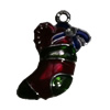 Zinc Alloy Christmas Enamel Charm/Pendant. Fashion Jewelry findings. Lead-free. Chrestmas stocking About 30mm Sold by PC
