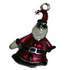 Zinc Alloy Christmas Enamel Charm/Pendant. Fashion Jewelry findings. Lead-free. Santa claus About 30mm Sold by PC