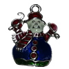 Zinc Alloy Christmas Enamel Charm/Pendant. Fashion Jewelry findings. Lead-free. Snowman About 30mm Sold by PC