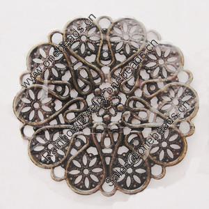 Iron Beads. Fashion Jewelry Findings. Lead-free. Flower 49mm Sold by Bag