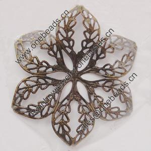 Iron Beads. Fashion Jewelry Findings. Lead-free. Flower 43mm Sold by Bag