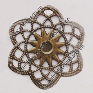 Iron Beads. Fashion Jewelry Findings. Lead-free. Flower 45mm Sold by Bag