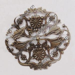 Iron Beads. Fashion Jewelry Findings. Lead-free. Flower 40x41mm Sold by Bag