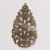Iron Pendant/Charm. Fashion Jewelry Findings. Lead-free. Flower 49x27mm Sold by Bag
