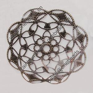 Iron Beads. Fashion Jewelry Findings. Lead-free. Flower 51.5mm Sold by Bag