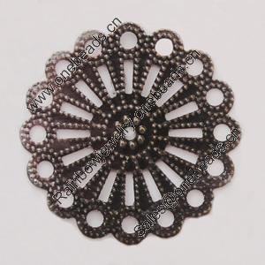 Iron Beads. Fashion Jewelry Findings. Lead-free. Flower 25mm Sold by Bag