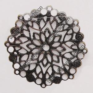 Iron Beads. Fashion Jewelry Findings. Lead-free. Flower 29mm Sold by Bag