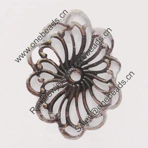 Iron Beads. Fashion Jewelry Findings. Lead-free. Flower 31x24mm Sold by Bag