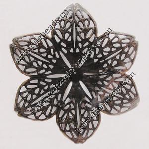 Iron Beads. Fashion Jewelry Findings. Lead-free. Flower 43mm Sold by Bag