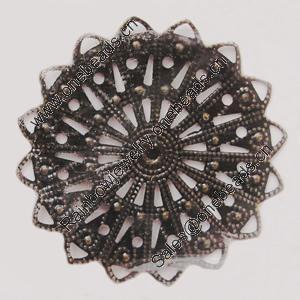 Iron Beads. Fashion Jewelry Findings. Lead-free. Flower 35mm Sold by Bag