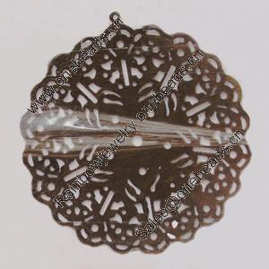 Iron Pendant/Charm. Fashion Jewelry Findings. Lead-free. Flower 51x48mm Sold by Bag