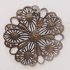 Iron Beads. Fashion Jewelry Findings. Lead-free. Flower 48mm Sold by Bag