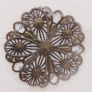 Iron Beads. Fashion Jewelry Findings. Lead-free. Flower 48mm Sold by Bag