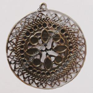 Iron Pendant/Charm. Fashion Jewelry Findings. Lead-free. 59x55mm Sold by Bag