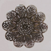 Iron Beads. Fashion Jewelry Findings. Lead-free. Flower 60mm Sold by Bag