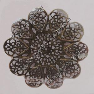 Iron Beads. Fashion Jewelry Findings. Lead-free. Flower 60mm Sold by Bag