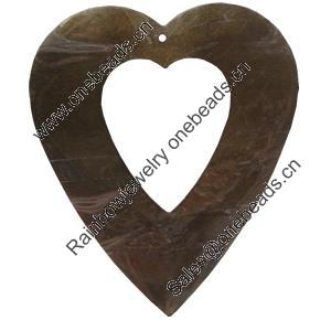 Iron Pendant/Charm. Fashion Jewelry Findings. Lead-free. Heart 71x88mm Sold by Bag