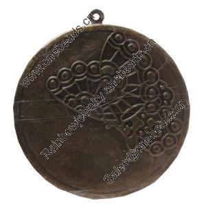 Iron Pendant/Charm. Fashion Jewelry Findings. Lead-free. 65x60mm Sold by Bag