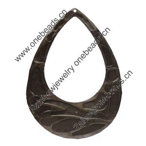 Iron Pendant/Charm. Fashion Jewelry Findings. Lead-free. Teardrop 86x62mm Sold by Bag