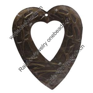 Iron Pendant/Charm. Fashion Jewelry Findings. Lead-free. Heart 88x73mm Sold by Bag