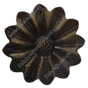 Iron Cabochons. Fashion Jewelry Findings. Lead-free. Flower 47mm Sold by Bag