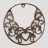 Iron Pendant/Charm. Fashion Jewelry Findings. Lead-free. 33mm Sold by Bag