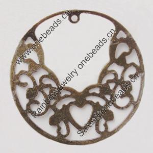 Iron Pendant/Charm. Fashion Jewelry Findings. Lead-free. 33mm Sold by Bag