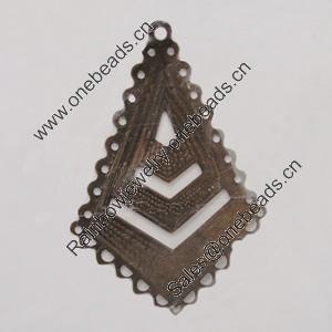 Iron Pendant/Charm. Fashion Jewelry Findings. Lead-free. 59x39mm Sold by Bag